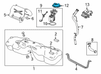 OEM 2021 GMC Sierra 1500 Lock Ring Diagram - 42571234