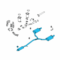 OEM 2012 Lincoln MKS Muffler & Pipe Diagram - 8A5Z-5230-A