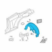 OEM 2011 Chrysler 200 Shield-WHEELHOUSE Diagram - 4389850AE