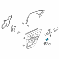 OEM 2017 Acura TLX Switch Assembly, Power Window Rear Diagram - 35770-TZ3-A01