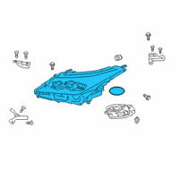 OEM 2021 Lexus RX350 Headlamp Unit With Gas Diagram - 81145-48G30