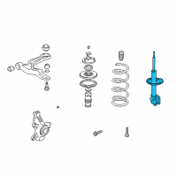 OEM 2000 Honda Odyssey Shock Absorber Unit, Right Front Diagram - 51605-S0X-305