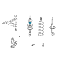 OEM Honda Odyssey Bearing, Front Fork Mount Diagram - 51726-SK3-003