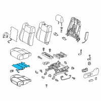 OEM 2018 Toyota Tundra Seat Cushion Heater Diagram - 87510-0C071