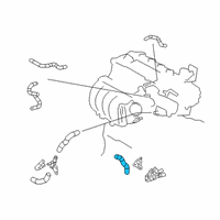 OEM 2020 Lexus ES300h Hose, Water By-Pass Diagram - 16267-25020