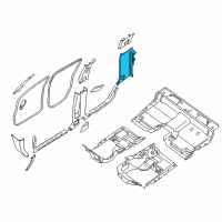 OEM 2013 Nissan Frontier Garnish-Back Pillar, Lower RH Diagram - 76938-EA003