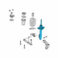 OEM 2017 Honda Pilot Shock Absorber Unit, Left Front Diagram - 51621-TG8-A01