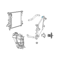 OEM 2012 Ram 2500 Engine Cooling Radiator Diagram - 55057090AC