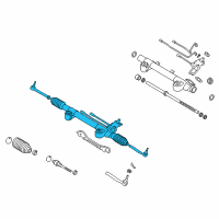 OEM 2008 Infiniti EX35 Power Steering Gear & Linkage Assembly Diagram - 49001-1BA0B