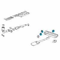 OEM 2011 GMC Terrain Muffler W/Tailpipe Insulator Diagram - 25801019