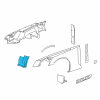 OEM 2005 Cadillac XLR Fender Liner Diagram - 15284660