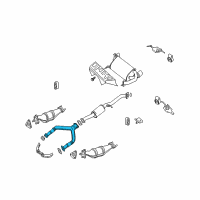 OEM 2007 Infiniti G35 Front Exhaust Tube Assembly Diagram - 20020-AM66C