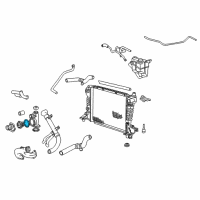 OEM Lincoln Thermostat Gasket Diagram - 2W9Z-8590-AB