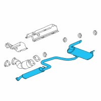 OEM Chevrolet Malibu Muffler & Pipe Diagram - 25908494