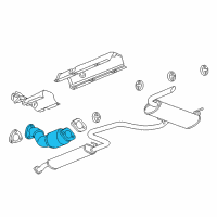 OEM 2008 Chevrolet Malibu Converter & Pipe Diagram - 15780520