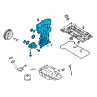 OEM 2014 Kia Forte5 Cover Assembly-Timing Chain Diagram - 213502E030