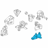 OEM Toyota Prius Plug-In Side Mount Bracket Diagram - 12325-37070