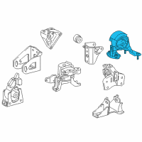 OEM 2016 Lexus CT200h INSULATOR, Engine Mounting Diagram - 12371-37360