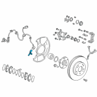 OEM 2020 Honda Civic Sensor Assembly, Left Front Diagram - 57454-TGN-G01