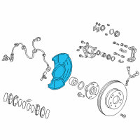 OEM 2018 Honda Civic Splash Guard, Front Diagram - 45255-TBF-A00