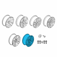 OEM BMW 340i GT xDrive Disc Wheel, Light Alloy, Spheric-Grey Diagram - 36-11-6-870-889