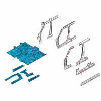 OEM 2012 Kia Soul Panel Assembly-Floor Center Diagram - 651002K400