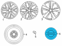 OEM 2021 Nissan Kicks Ornament-Disc Wheel Diagram - 40342-6HL6A