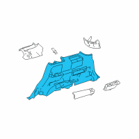 OEM 2006 Ford Freestyle Quarter Trim Panel Diagram - 5F9Z-7431012-AAA