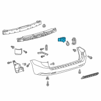 OEM 2015 Toyota Sienna Park Sensor Diagram - 89341-08010-E0