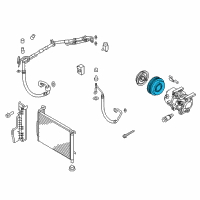 OEM Kia Optima Pulley Assembly-Air Conditioner Compressor Diagram - 97643C3000