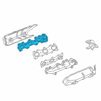 OEM 2004 Acura RL Manifold Assembly, Passenger Side Exhaust Diagram - 18100-P5A-000