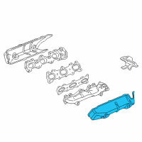 OEM 2004 Acura RL Cover, Driver Side Exhaust. Manifold Diagram - 18130-P5A-000