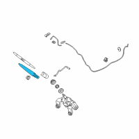 OEM Hyundai Tucson Rear Window Wiper Arm Diagram - 98811-1H000