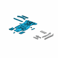 OEM Honda Pilot Panel Sub, Floor Diagram - 65200-S9V-305ZZ