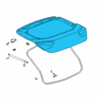 OEM Chevrolet Cruze Lift Gate Diagram - 39129224