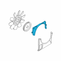 OEM 2010 Mercury Mountaineer Upper Shroud Diagram - 6L2Z-8146-B