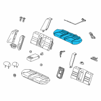OEM 2009 Honda Accord Pad & Frame, RR. Seat Cushion Diagram - 82137-TA0-A71