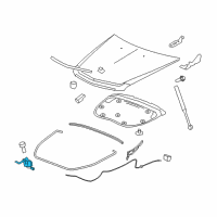 OEM Cadillac Latch Assembly Diagram - 25869079