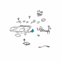 OEM 2004 Lexus RX330 Motor, Headlamp Leveling Diagram - 85661-50040