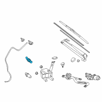 OEM 2016 Toyota Yaris Front Washer Pump Diagram - 85330-0D121