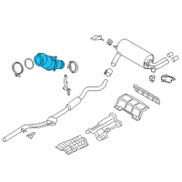 OEM 2019 BMW 440i Gran Coupe Catalytic Converter Diagram - 18-32-7-643-152