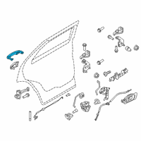 OEM 2013 Ford Explorer Handle, Outside Diagram - BB5Z-7822404-BA