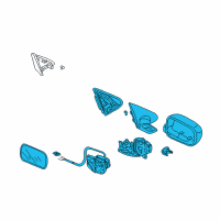 OEM 2002 Acura RSX Mirror Assembly, Passenger Side Door (Satin Silver Metallic) (R.C.) Diagram - 76200-S6M-A21ZE