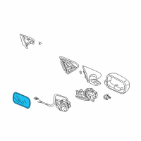 OEM 2002 Acura RSX Mirror Sub-Assembly, Passenger Side Diagram - 76203-S6M-A21