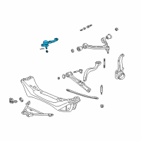 OEM Lexus GS430 Front Lower Suspension Ball Joint Assembly, Left Diagram - 43340-39415