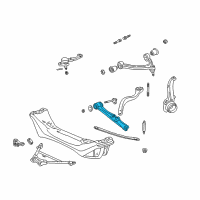 OEM 2002 Lexus GS430 Front Suspension Lower Arm Assembly Left Diagram - 48069-30300