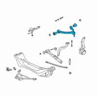 OEM 2005 Lexus GS430 Front Suspension Upper Arm Assembly Left Diagram - 48630-39055