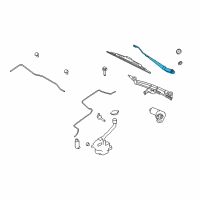 OEM 2016 Ford Flex Wiper Arm Diagram - 8A8Z-17526-B