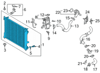 OEM Lexus ES250 Radiator Assembly Diagram - 16400-25141