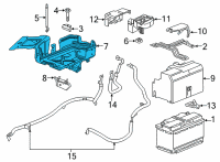 OEM 2020 Cadillac XT4 Battery Tray Diagram - 84317916